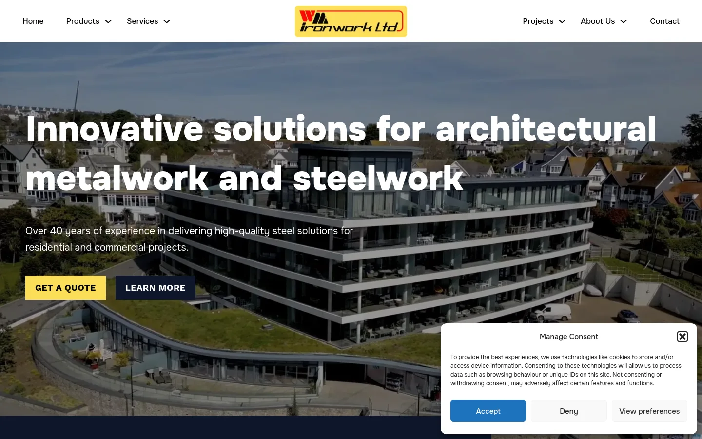 WM Ironwork website